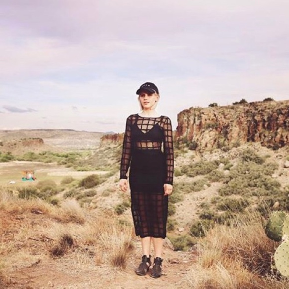 ASOS sheer black dress